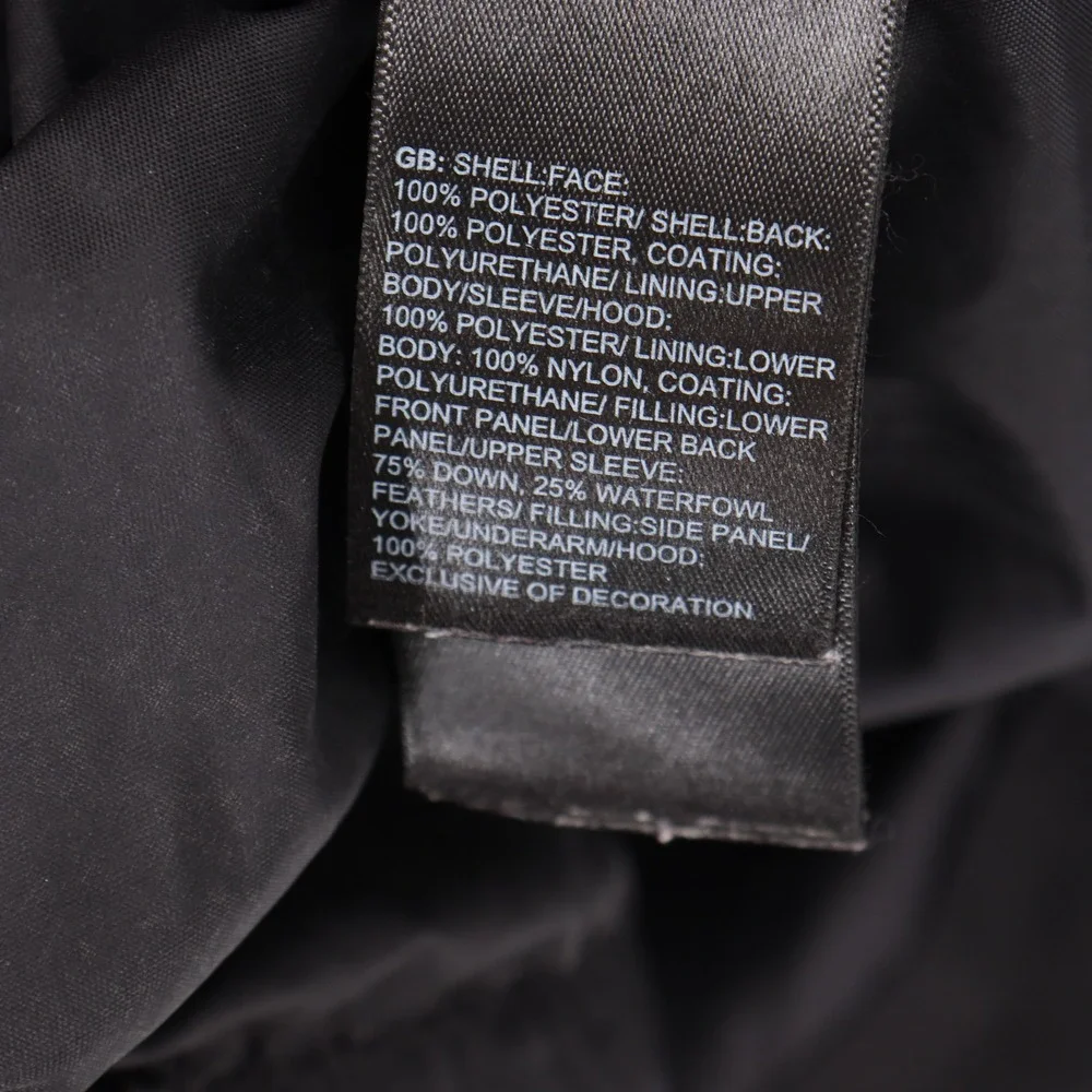 The North Face Mens XL Black 550 Down Hooded Puffer Jacket Winter Parka Coat